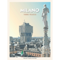 Poster, print and canvas, Milano: Torre Velasca by Atelier Deco