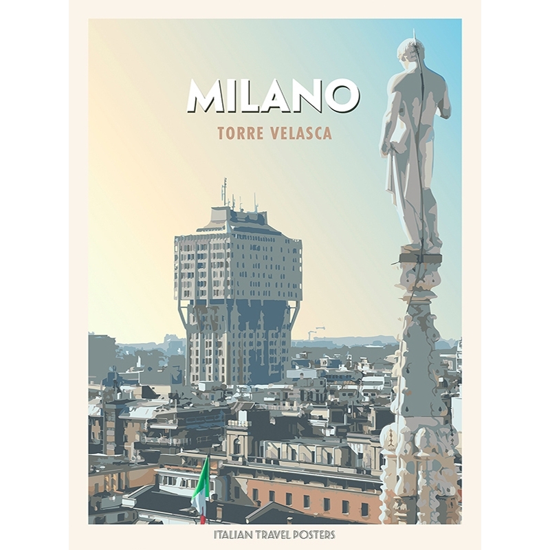 Lámina, poster, lienzo Milano: Torre Velasca