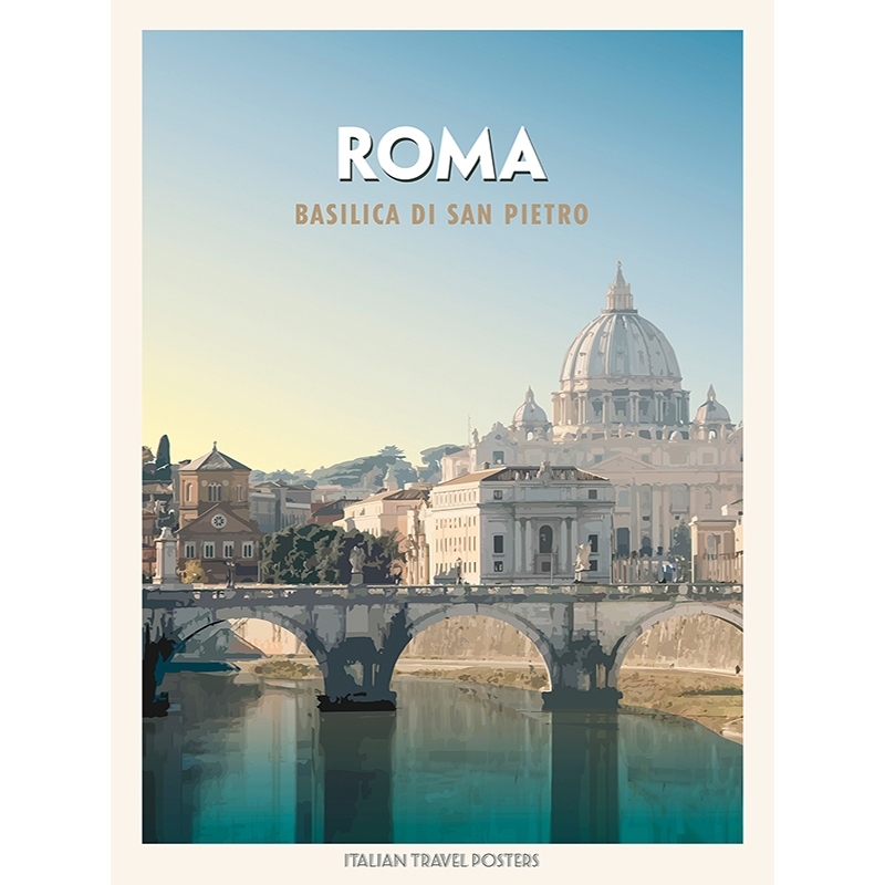 Poster, Kunstdruck, Leinwandbild Roma: Basilica S. Pietro