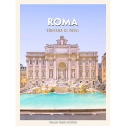 Poster, print and canvas, Roma: Fontana di Trevi by Atelier Deco