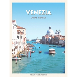 Poster, print and canvas, Venezia: Canal grande by Atelier Deco