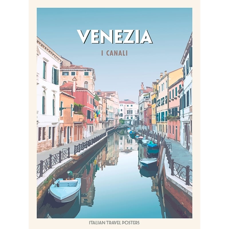 Poster, print and canvas, Venezia: I canali by Atelier Deco