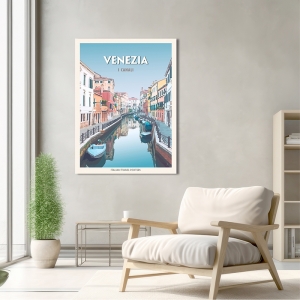 Poster, print and canvas, Venezia: I canali by Atelier Deco