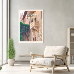 Poster, print and canvas, Verona: Balcone di Giulietta