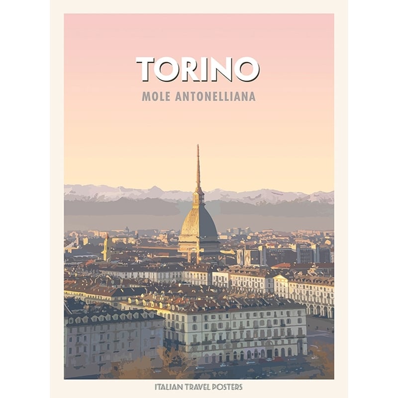 Stampa, poster, quadro su tela, Torino: Mole antonelliana