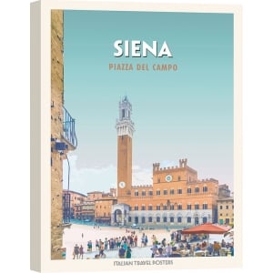 Poster, Kunstdruck, Leinwandbild Siena: Piazza del campo