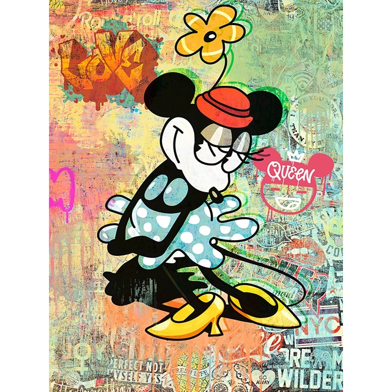 Art print and canvas, Pop Art Minnie by Eric Chestier