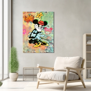 Tableau sur toile et affiche, Minnie Pop Art de Eric Chestier