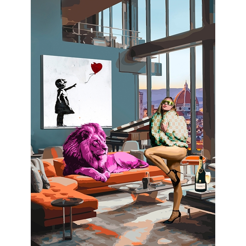 Pop Art print and canvas, Florence 1 by Gerard Madau