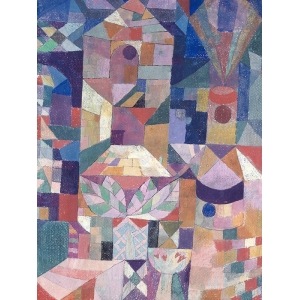 Kunstdruck, Leinwandbild Burggarten, 1919, Paul Klee