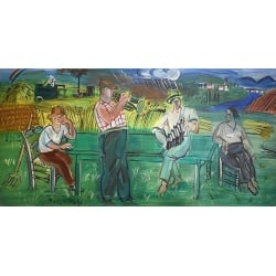 Tableau sur toile, Musiciens à la campagne de Raoul Dufy