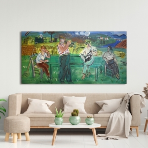 Art print and canvas, Musicians in the countryside by Raoul Dufy