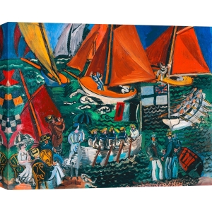 Tableau sur toile et affiche, Fête Nautique de Raoul Dufy