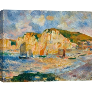 Quadro, stampa su tela, Mare e scogliere, Francia, di Renoir