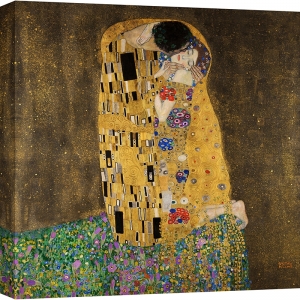 Cuadro en lienzo y lámina, El beso de Gustav Klimt