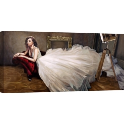 Wall art print and canvas. Pierre Benson, The White Dress