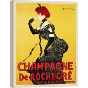 Quadro, stampa su tela. Leonetto Cappiello, Champagne de Rochegré, ca. 1902