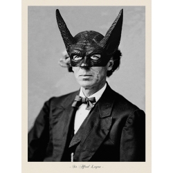 Vintage photo print with mask, Sir Alfred Logan