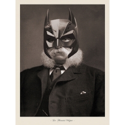 Vintage photo print with Bat Man mask, Sir Horatio Wayne