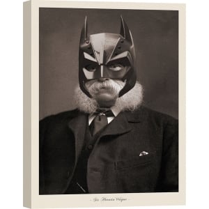 Vintage photo print with Bat Man mask, Sir Horatio Wayne