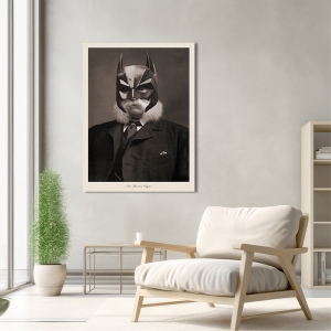 Kunstdruck, Vintage-Foto mit Maske Batman, Sir Horatio Wayne