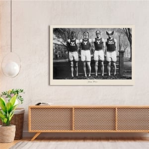 Quadro foto vintage con maschera supereroi, Young Heroes