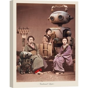 Funny vintage photo print, Traditional Japan