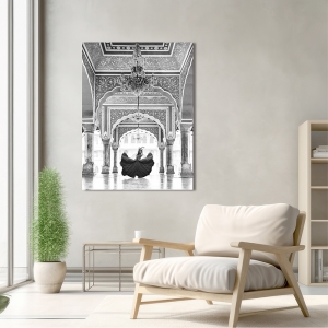 Quadro fashion, Palazzo in Jaipur, India (bianco e nero)