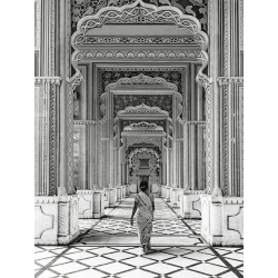 Cuadro en lienzo, Patrika Gate, Jaipur, India (BW), Pangea Images