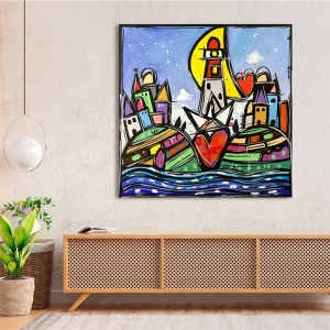 Art print and canvas for children, Heartland by Wallas