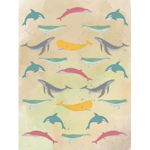 Walvissen Poster, Leinwandbild Wildlife pattern IV (multicolor)