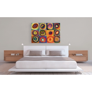 Cuadro abstracto en canvas. Kandinsky, Squares with Concentric Circles