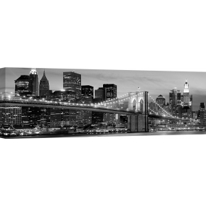 Cuadro en canvas, poster New York. Puente de Brooklyn en la noche