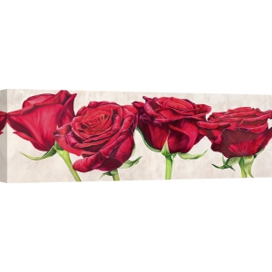 Tableau floral sur toile. Luca Villa, Roses romantiques