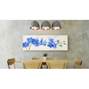 Tableau floral sur toile. Shin Mills, Blue Orchid