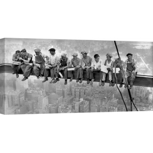 Wall art print and canvas. Charles C. Ebbets, New York Construction Workers Lunching on a Crossbeam, 1932 (detail)