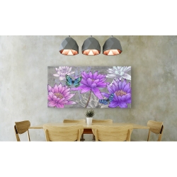 Wall art print and canvas. Eve C. Grant, Nympheas and butterflies (Ash)