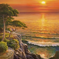 Wall art print and canvas. Adriano Galasso, Mediterranean Sunset