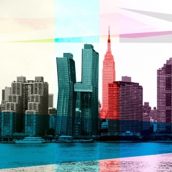 Cuadro en canvas, poster New York. Big City Photos, Heart of a City I