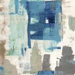 Cuadro abstracto azul en canvas. Anne Munson, Lullaby on the Beach