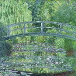 Quadro, stampa su tela. Claude Monet, Lo stagno delle ninfee, armonia verde