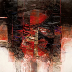 Cuadro abstracto moderno en canvas. Censini, Los reflejos de la luna