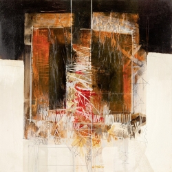 Cuadro abstracto moderno en canvas. Giuliano Censini, Hacia la noche