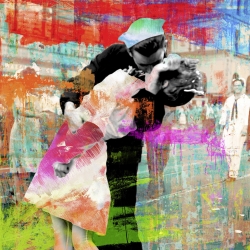 Wall art print and canvas. Eric Chestier, Kissing the War Goodbye 2.0 (detail)