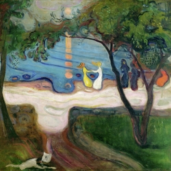 Tableau sur toile. Edvard Munch, Danse sur la plage