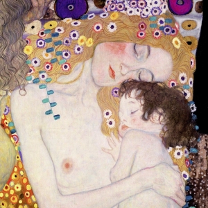 Quadro, stampa su tela. Gustav Klimt, Le tre età della donna (dettaglio)