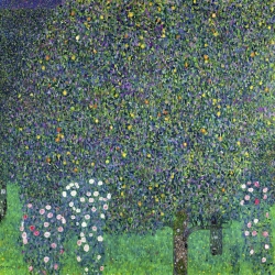 Leinwandbilder. Gustav Klimt, Rosen unter einem Baum