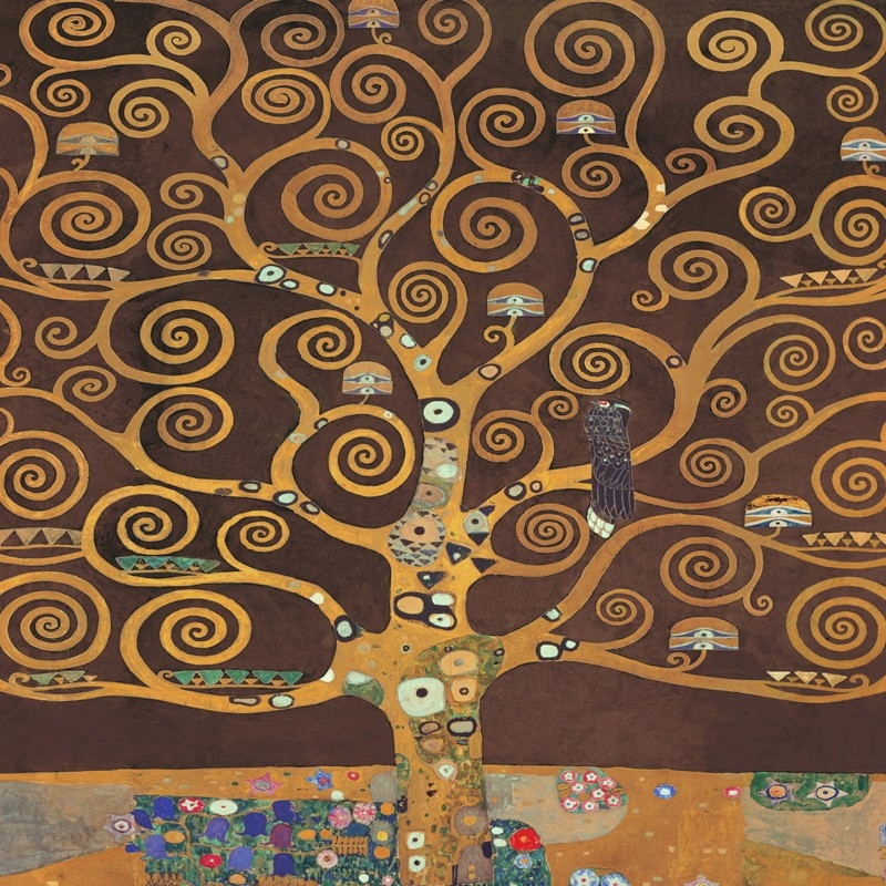 Leinwandbilder. Gustav Klimt, Der Lebensbaum (Brown Variation) II