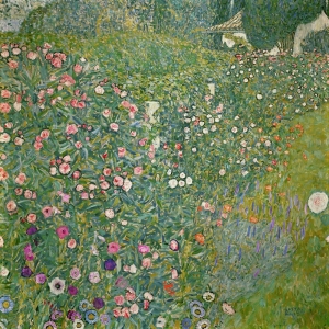 Leinwandbilder. Gustav Klimt, Italienische Gartenlandschaft