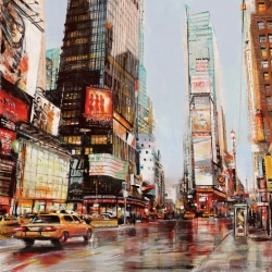 Tableau sur toile. John B. Mannarini, Taxi in Times Square